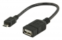 USB 2.0 A – mikro B OTG adat kábel 0.20 m